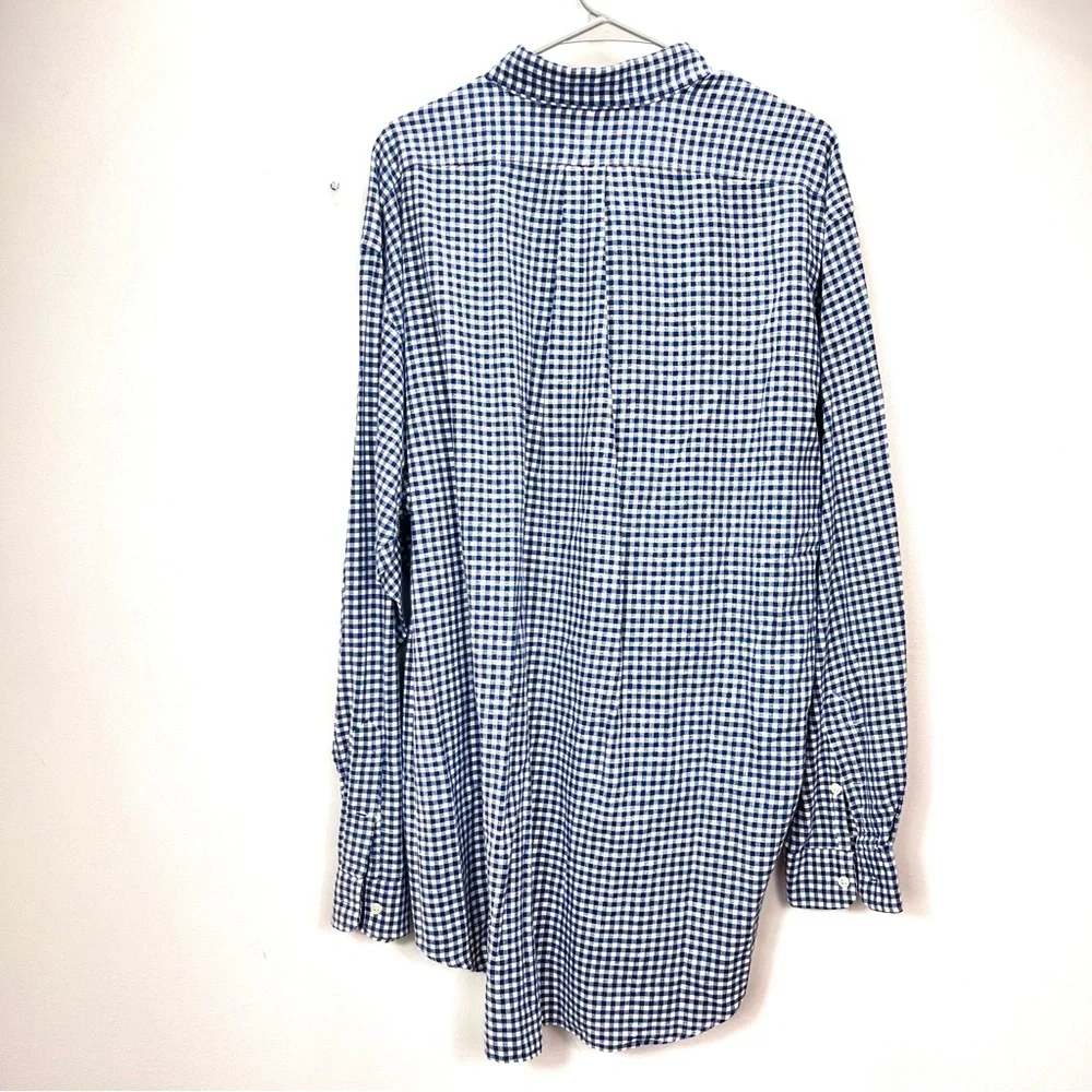 Polo Ralph Lauren Blue Gingham Cotton Button Down Blake Shirt XL‎
